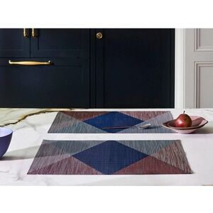 Chilewich Signal Twilight Rectangle Placemats 14" x 19" Set of 2 NWT